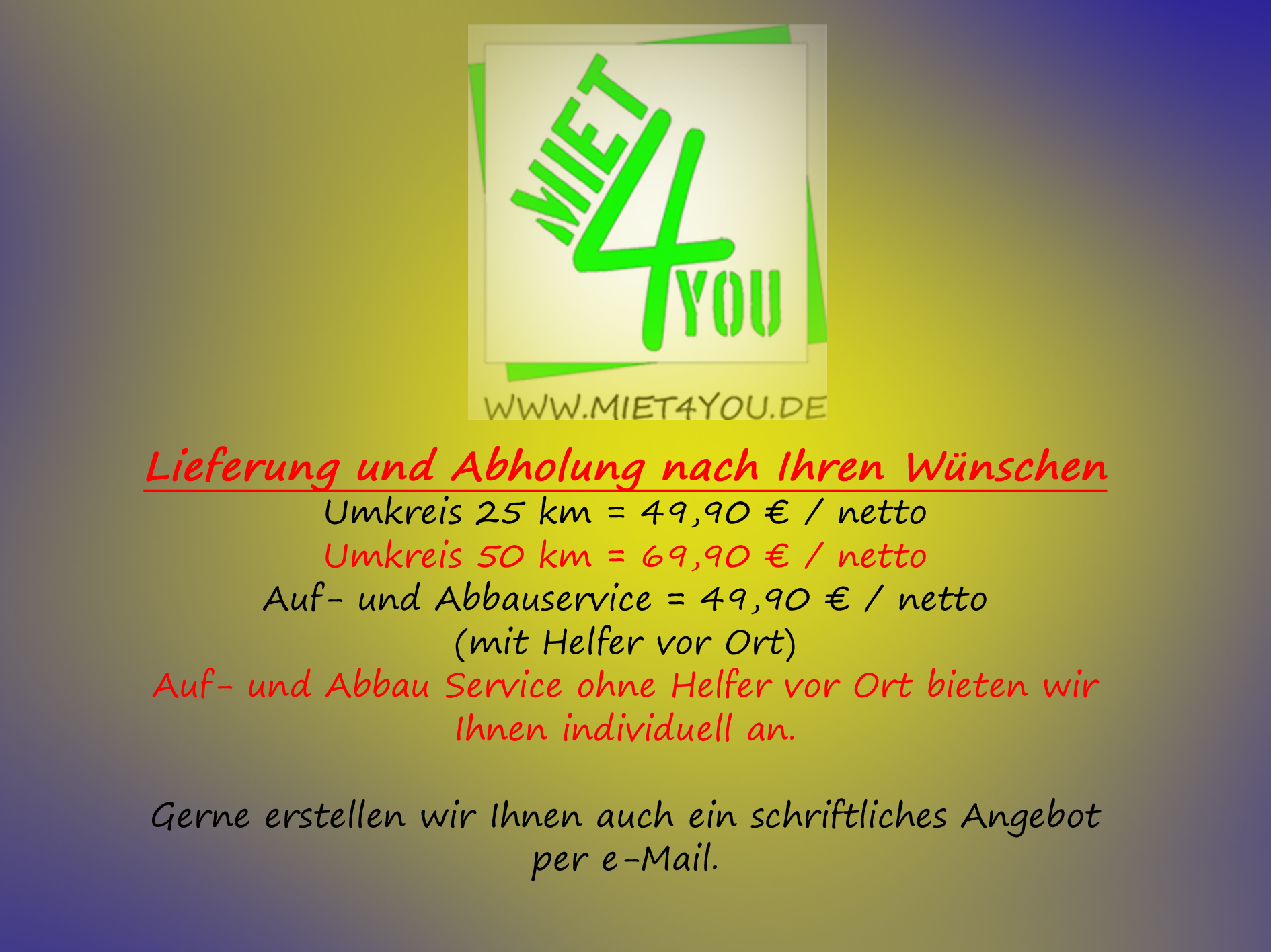 Werbebild Lieferung