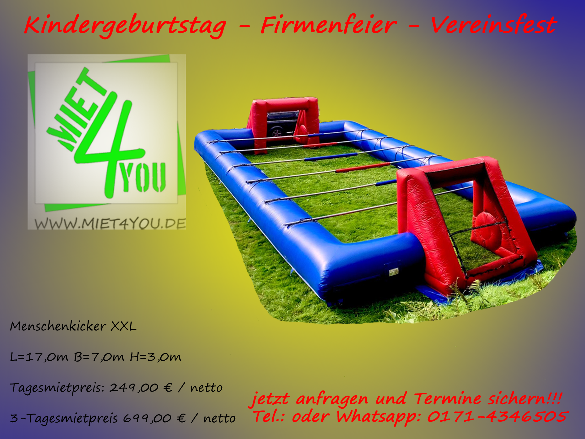 Werbebild Menschenkicker