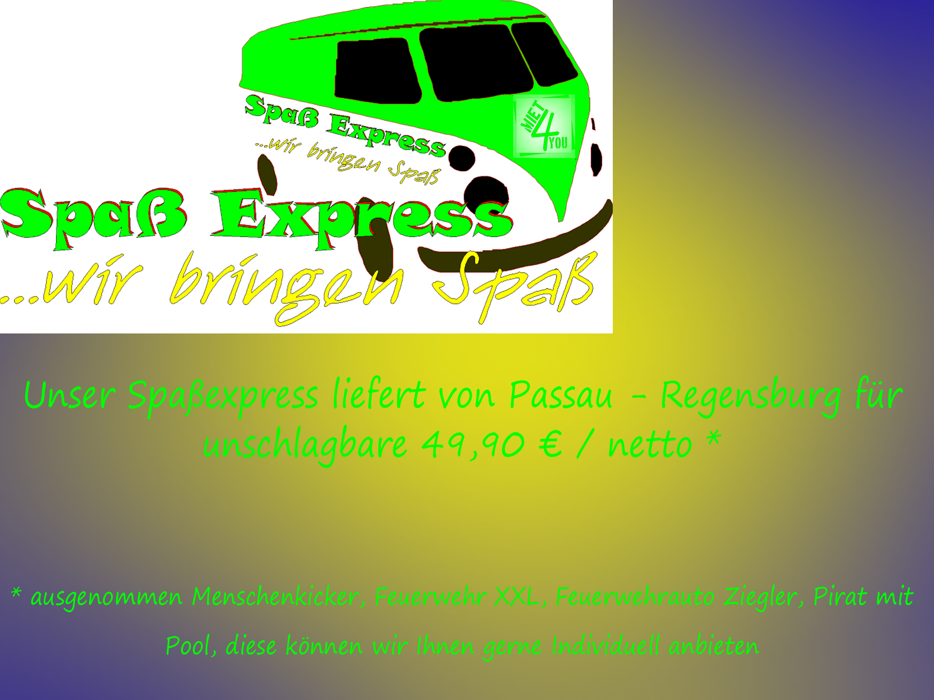 Werbebild Spaßexpress